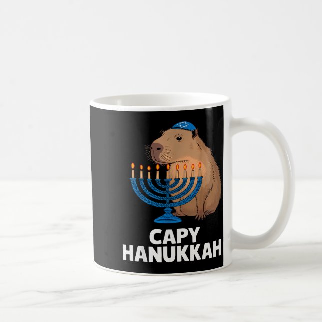 Mug Funny Capybara Happy Hanukkah Chanukah Jewish Men  (Droite)
