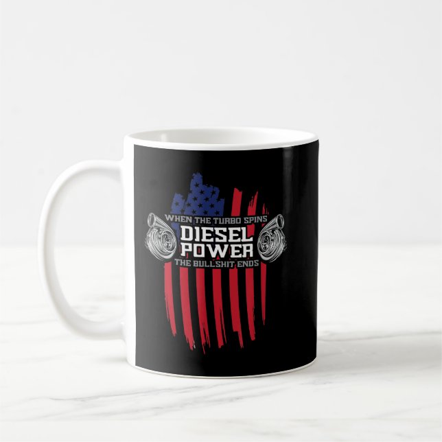 Mug Funny Car Mécanique Garage Cadeau Diesel Lover (Gauche)