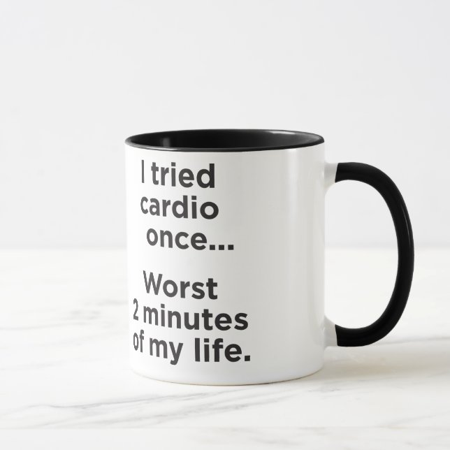 Mug Funny Cardio Gym Motivational Humour (Droite)
