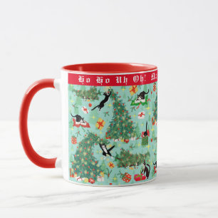 Mug Funny Cat Wrecks Christmas Tree Custom