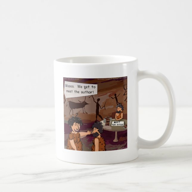 Mug Funny Caveman Auteur "Rencontrez l'auteur" (Droite)