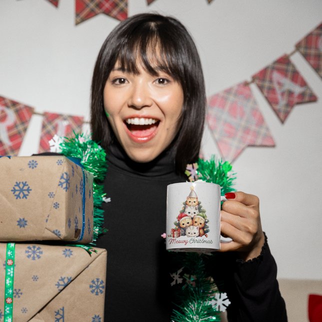 Mug Funny Chat Arbre de Noël (Créateur téléchargé)