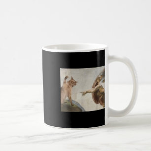 Mug Funny Chat Dieu Création De Mème Adam Michelangelo