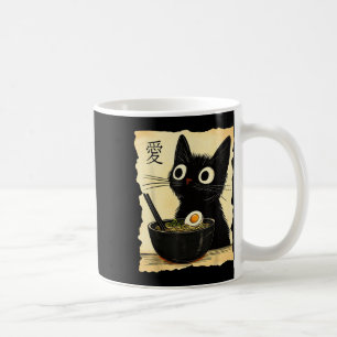 Mug Funny Chat Ramen Graphic Tee Japonais Kawaii Anime