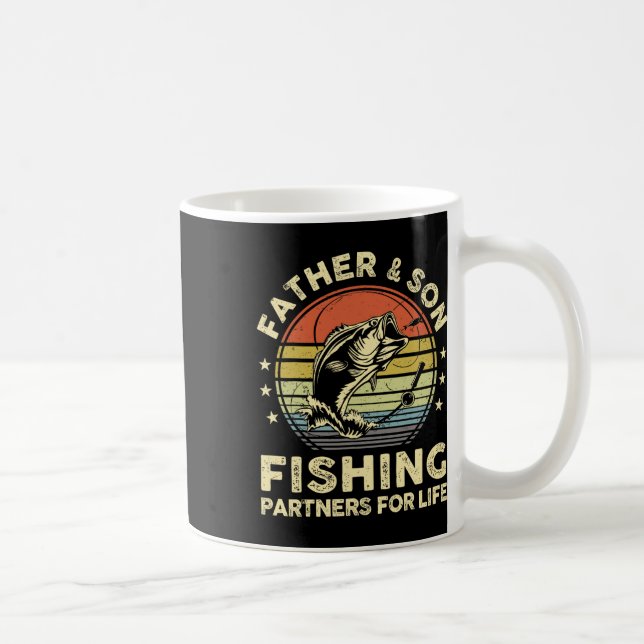 Mug Funny Chemise de pêche Père Fils Correspondant B P (Droite)