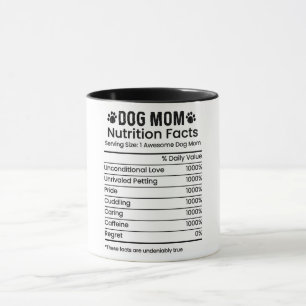 Mug Funny Chien Maman Valeur nutritive