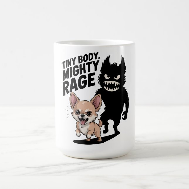 Mug Funny Chihuahua Chien "Petit Corps, Puissant Âge" (Centre)