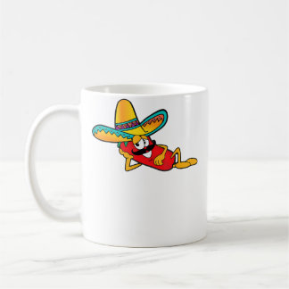 Mug Funny Chili Vibes Pepper With Sombrero Moustache M