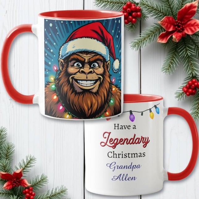 Mug Funny Christmas Bigfoot Personalized (Créateur téléchargé)