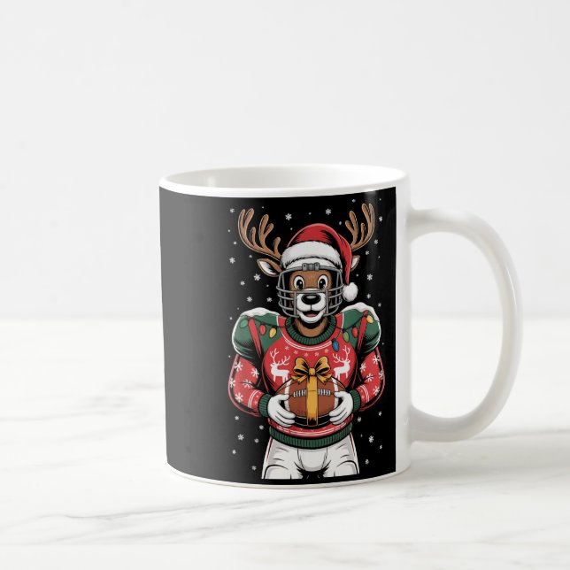 Mug Funny Christmas Football Reindeer  (Droite)