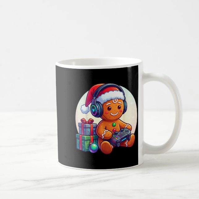 Mug Funny Christmas Gamer Gingerbread Xmas Gaming Men  (Droite)