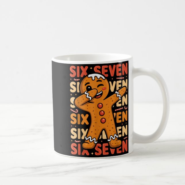 Mug Funny Christmas Gingerbread Cookie Dab Six Seven 6 (Droite)
