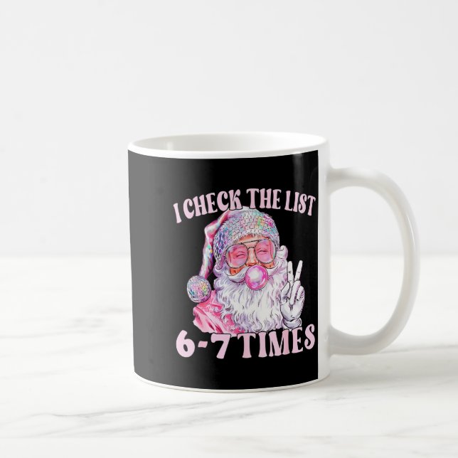 Mug Funny Christmas Six Seven Meme Santa I Check List  (Droite)