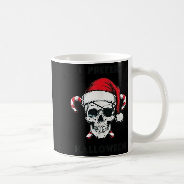 Mug Funny Christmas Skeleton I Prefer Halloween  (Droite)
