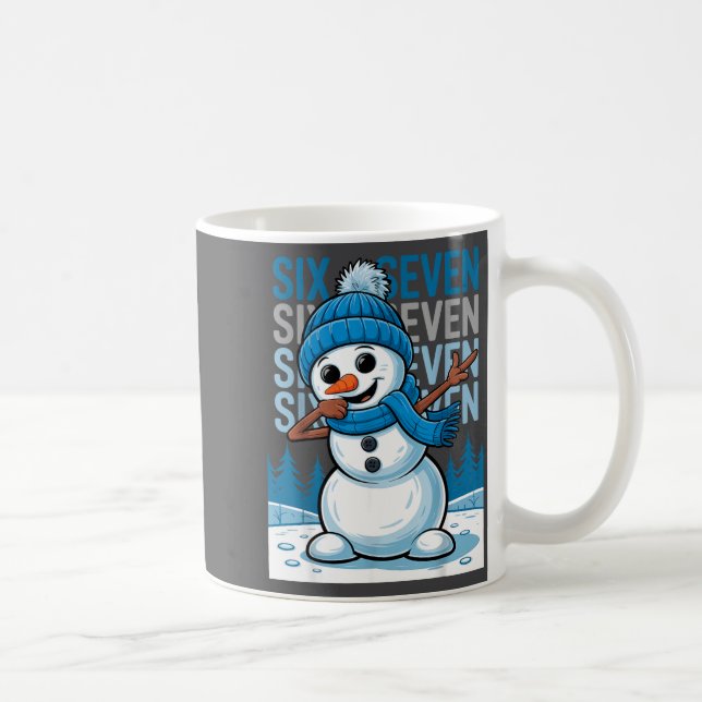 Mug Funny Christmas Snowman Dabbing Xmas Dab Six Seven (Droite)