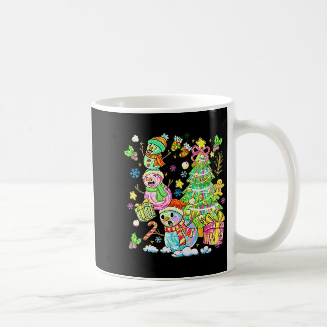 Mug Funny Christmas Snowman Topper Tree Holiday Family (Droite)