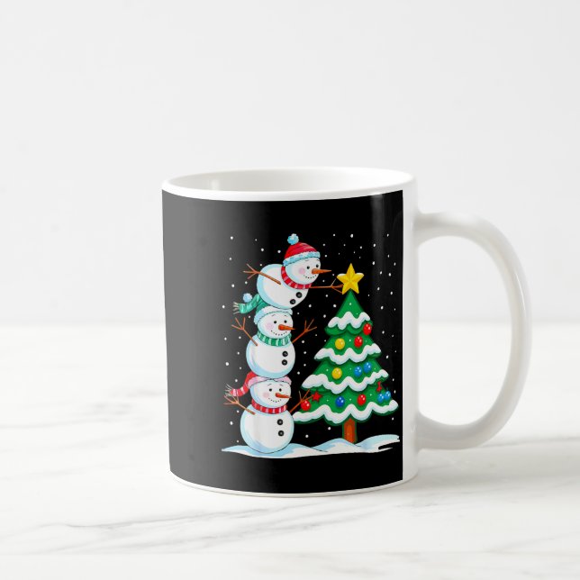 Mug Funny Christmas Snowman Topper Tree Holiday Family (Droite)