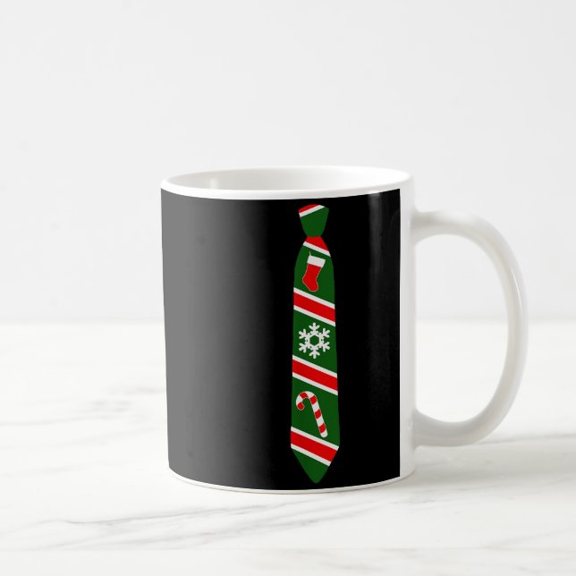 Mug Funny Christmas Tie - Holiday Tuxedo Fun Tee Desig (Droite)