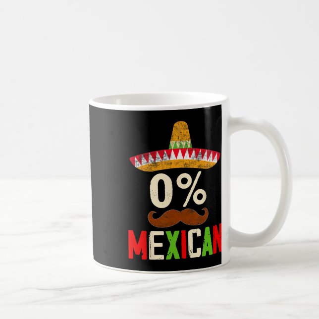 Mug Funny Cinco De Mayo Fiesta 0% 0% Mexicain Deux (Droite)