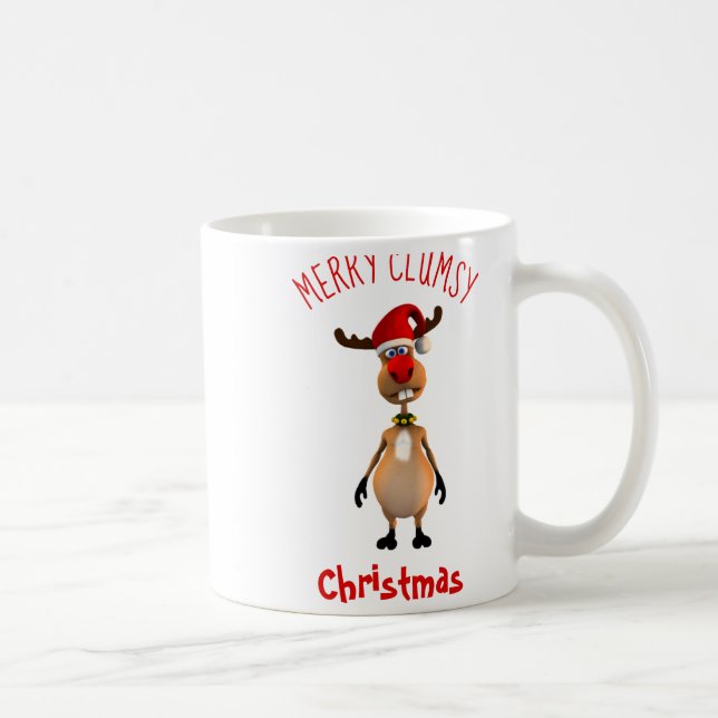 Mug Funny Clumsy Reindeer Merry Christmas  (Droite)