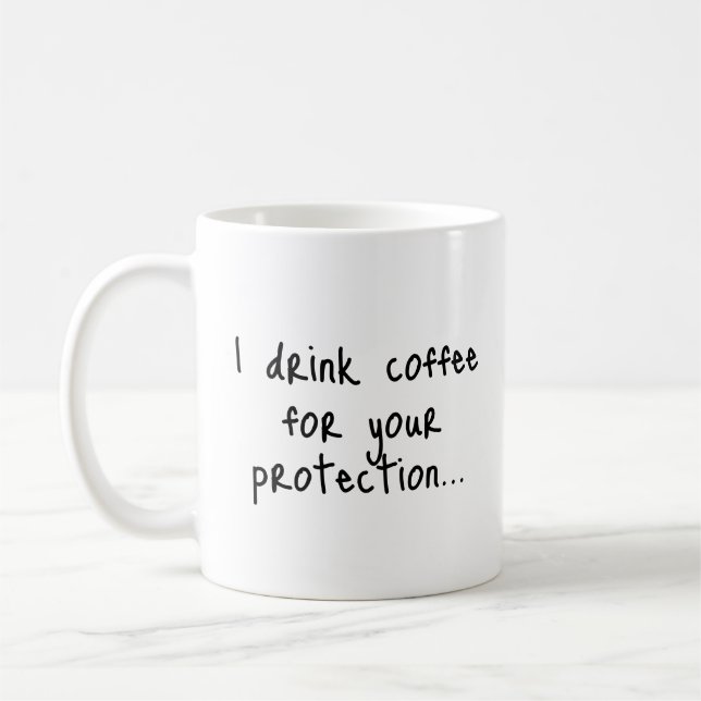 Mug Funny Coffee Quote | Sarcastic Gift Idea | Minimal (Gauche)