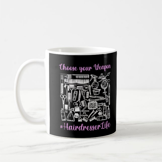 Mug Funny Coiffeur Équipement Coiffeur Liste d'étoiles (Gauche)