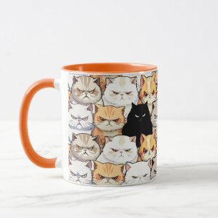 Mug Funny coloré Moody Meow Cats Kitten Motif animal