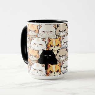 Mug Funny coloré Moody Meow Cats Kitten Motif animal