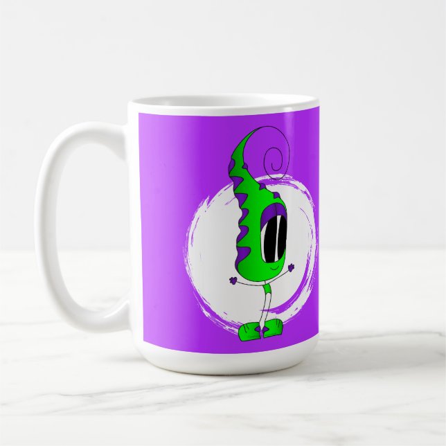 Mug Funny, Colorful, Quirky, Cartoon Character (Gauche)
