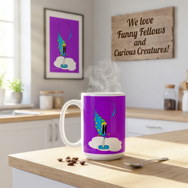 Mug Funny, Colorful, Quirky, Cartoon Character (Hey! Take a look at this very cool cartoon)