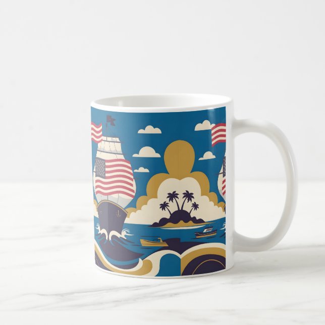 Mug Funny Columbus cadeau de jour Idée (Droite)