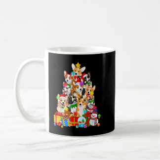 Mug Funny Corgi Christmas Tree Lights Puppy Corgi Dog
