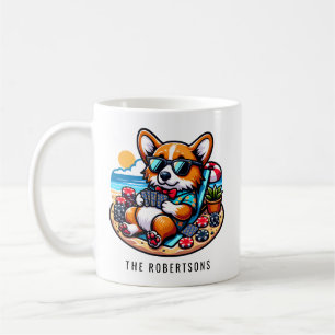 Mug Funny Corgi Poker Joueur personnalisé