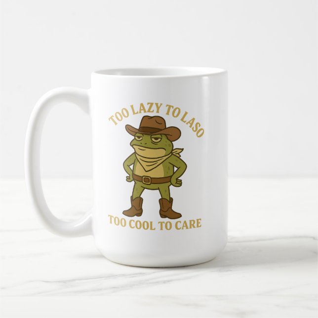 Mug  Funny Cowboy Raccoon T-Shirt – "All Hat No Hustle (Gauche)