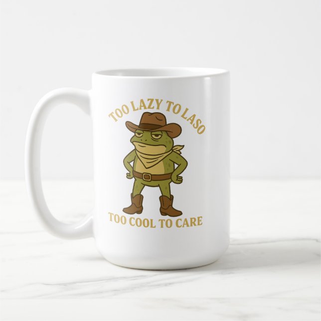 Mug  Funny Cowboy Raccoon T-Shirt – "All Hat No Hustle (Gauche)