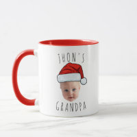 Funny Custom Baby Face Père Noël Chapeau Photo de 