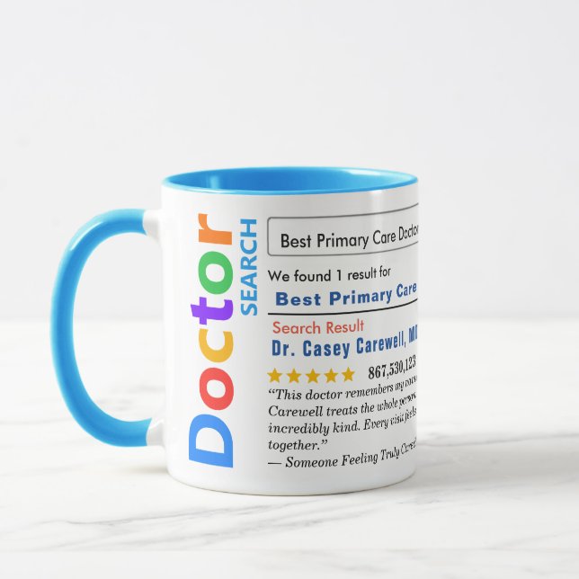 Mug Funny Custom Best Doctor (Gauche)