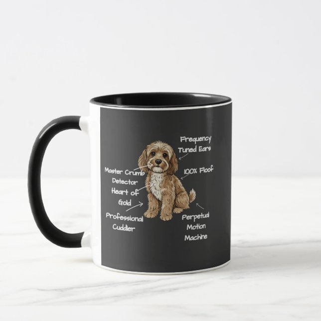 Mug Funny Cute Anatomy of a Cockapoo Dog Lover (Gauche)