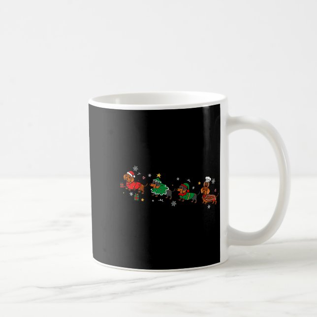 Mug Funny Dachshund Christmas Parade  (Droite)