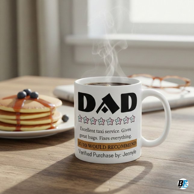 Mug Funny Dad Review 10/10 Je recommande Personnaliser (Créateur téléchargé)