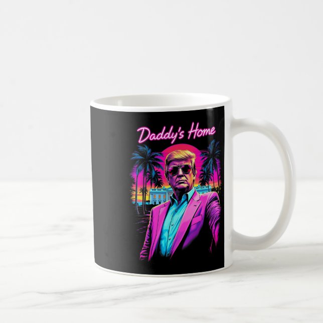 Mug Funny Daddys Accueil Maison Blanche Trump Pink 202 (Droite)