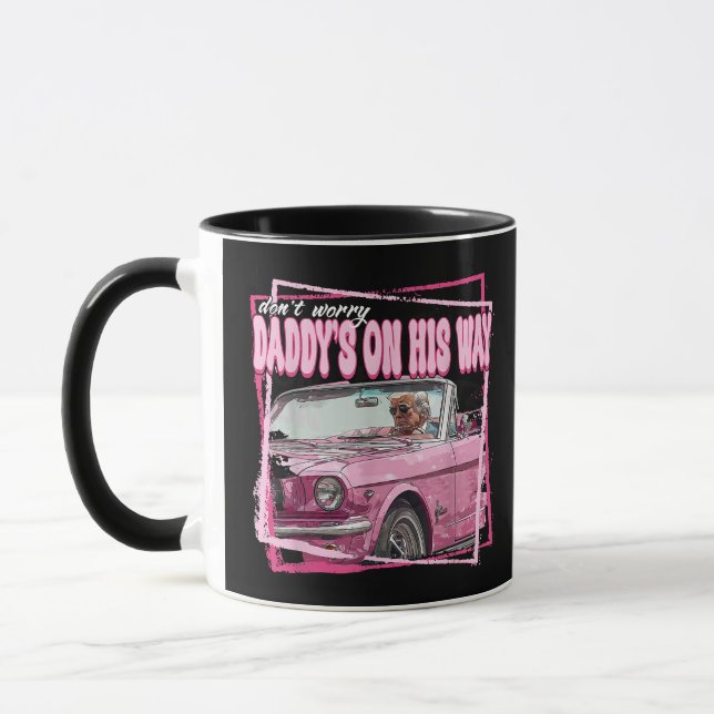 Mug Funny Daddy's Home Trump Pink 2024 Take America Ba (Gauche)