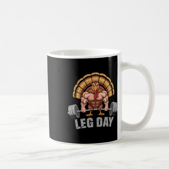 Mug Funny Deadlifting Turkey Leg Day Thanksgiving Dead (Droite)