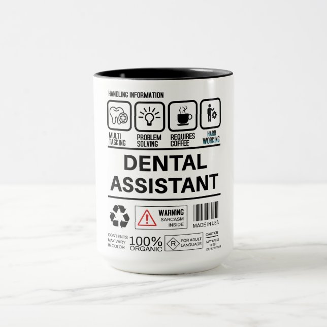 Mug Funny Dental Assistant Handicap Information (Centre)