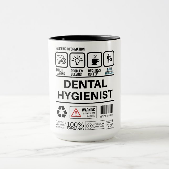 Mug Funny Dental Hygienist Handicap Information (Centre)