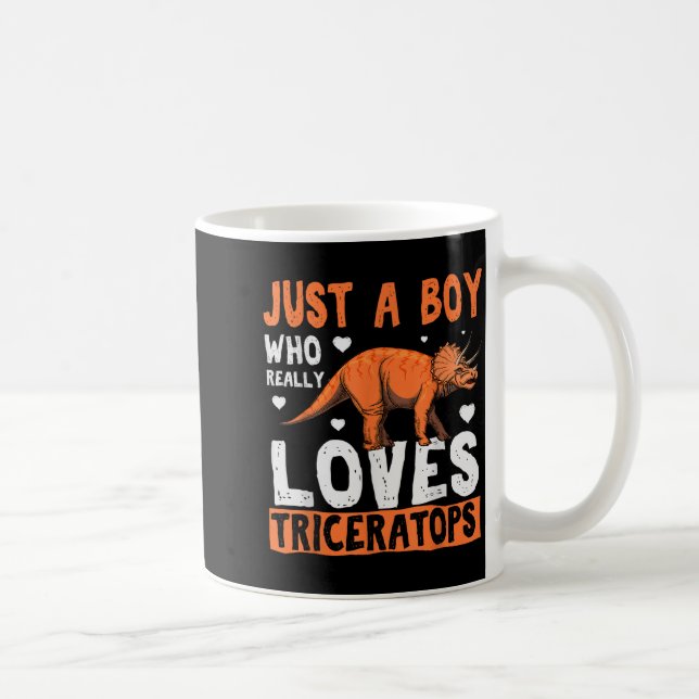 Mug Funny Dinosaur Triceratops Apparel For Boys  (Droite)