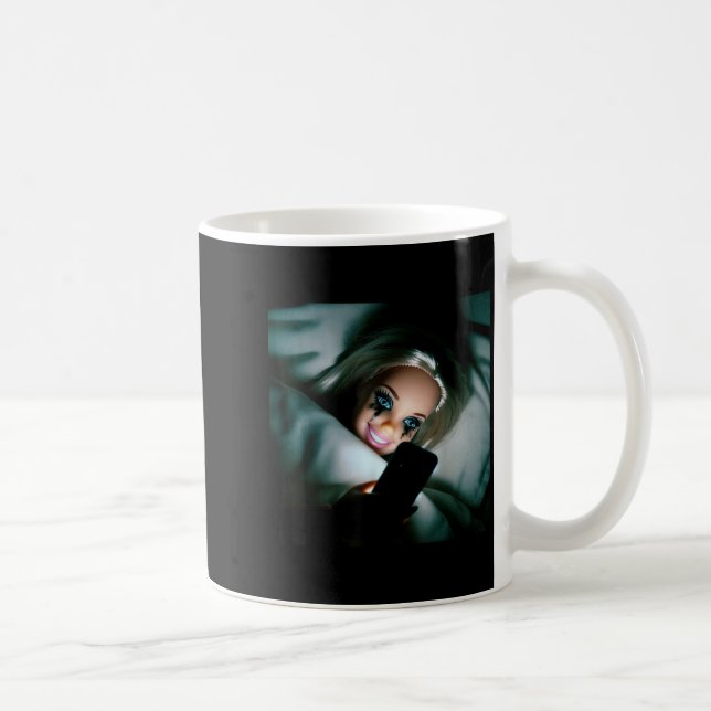 Mug Funny Doll Crying Face Meme Scrolling Sarcastic Hu (Droite)