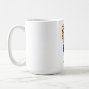 Mug Funny Donald Trump Cartoon with Giant Burger