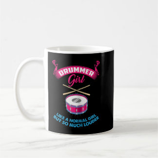 Mug Funny Drummer Girl Music Marching Band Drumming Pe