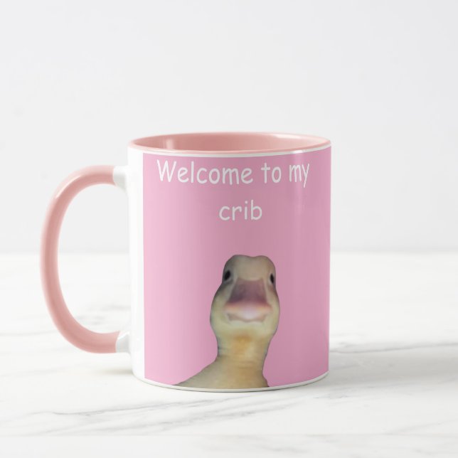 Mug Funny Duck Meme – “Welcome to My Crib” Cute Animal (Gauche)